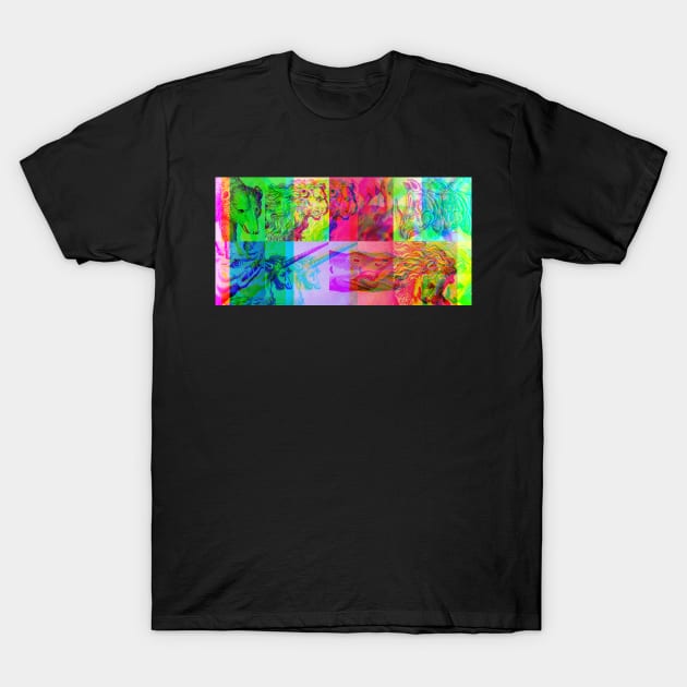 Animals Engraving Glitch version T-Shirt by chilangopride